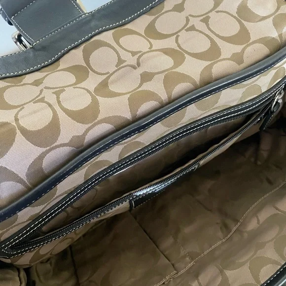 Vintage Coach 9550 Black Leather Hampton Soho Flap Back Satchel - Picture 9 of 12